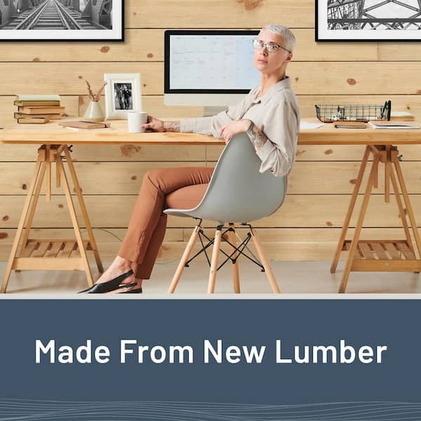 1 in. x 4 in. x 8 ft. Barn Wood Natural Pine Trim Board (4-Pack)