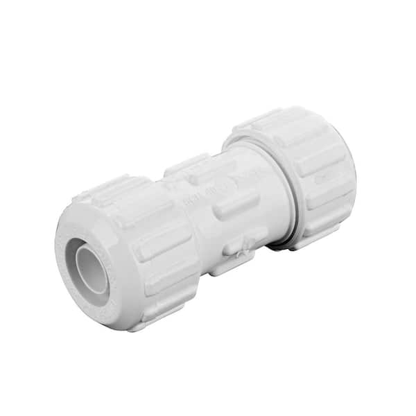 NDS Flo-Lock™ PVC Gripper Coupling, 3/4 in. SDR-9 CTS, White