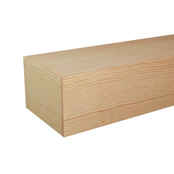 Builders Choice Pond Pine 5 ft. Box Beam Cap-Shelf Mantel