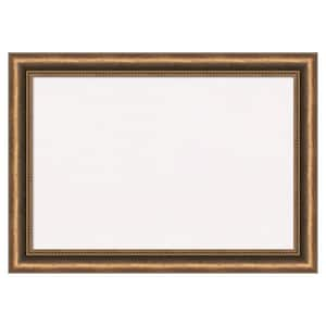 Manhattan Bronze Narrow White Corkboard 28 in. x 20 in. Bulletin Board Memo Board