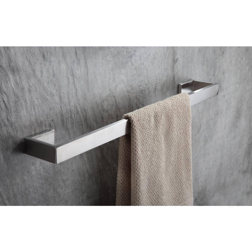 Brushed Nickel 8-Piece Stainless Steel Bathroom Hardware Set