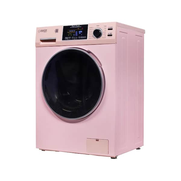 1.62 cu. ft. All-in-One Washer Dryer Combo Ventless/Vented Pet Cycle 110-Volt in Pink