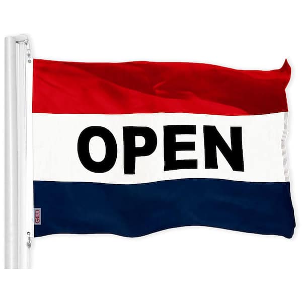 G128 2 ft. x 3 ft. Polyester Open Printed Flag 150D BG (1-Pack)