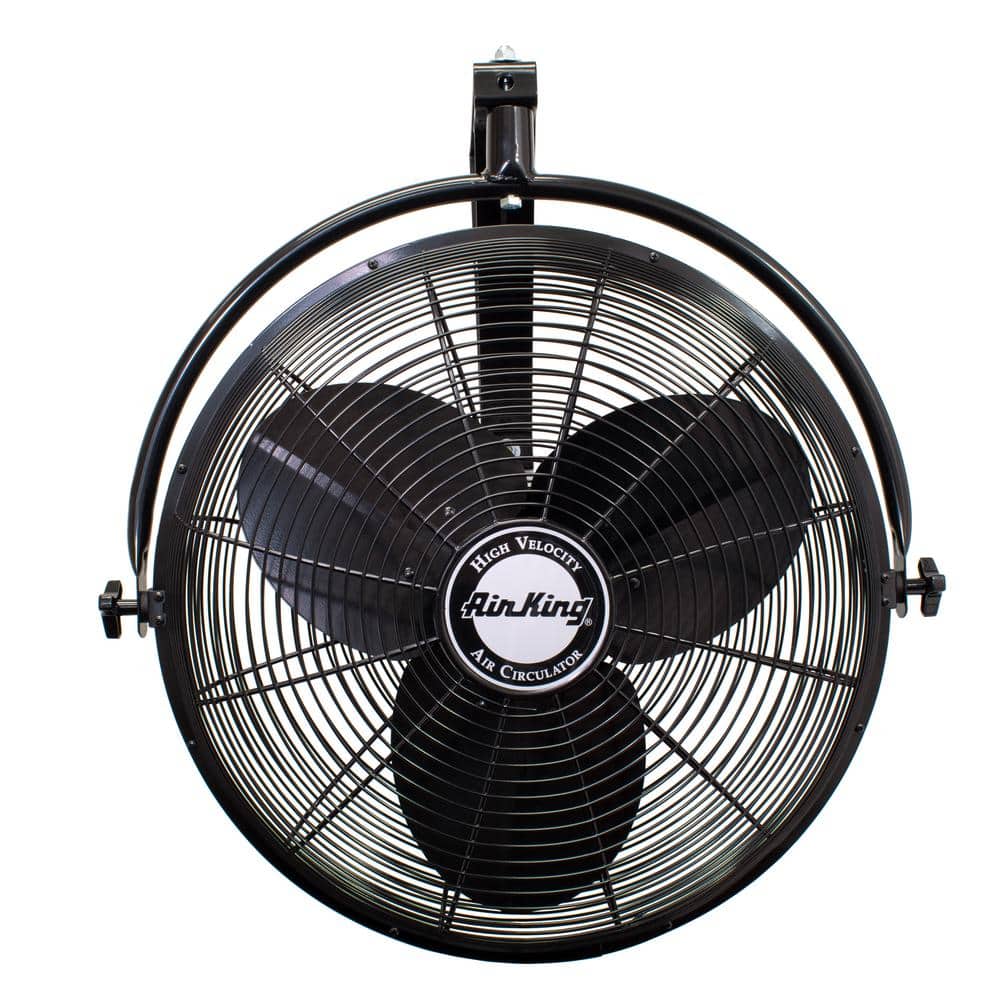 Air King 20-Inch Black Steel Wall Mounted Fan