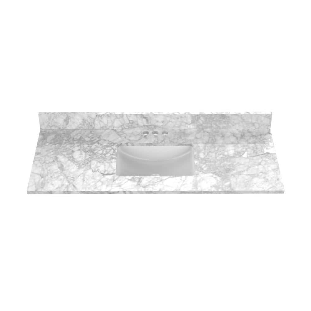 Home Decorators Collection 49 In W X 22 In D Marble White Rectangular   Home Decorators Collection Bathroom Vanity Tops 100046741 64 1000 