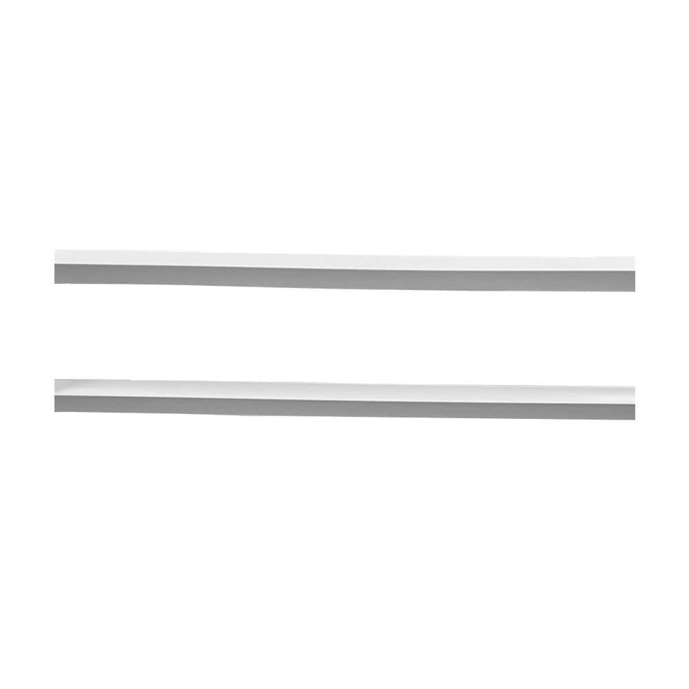 Weatherables Diamond 0.135 in. x 8 ft. x 3 in. White Vinyl Fence Rail ...