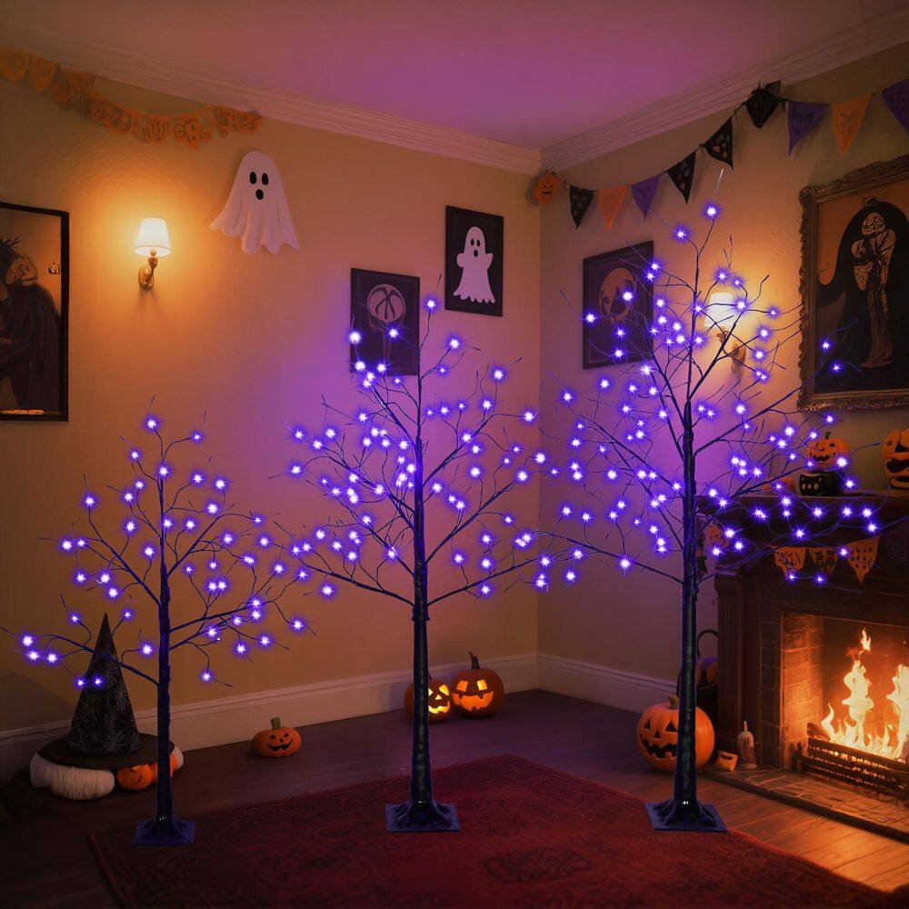 8.4 in. x 76.8 in. 3 Pack Outdoor Arbors,Halloween Spooky Tree w