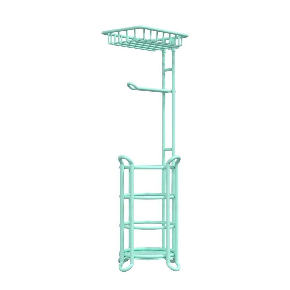 Freestanding Toilet Paper Holder with Shelf for Bathroom Storage, Holds Reserve Mega Rolls Dispenser, Blue price history on PriceWatchPro