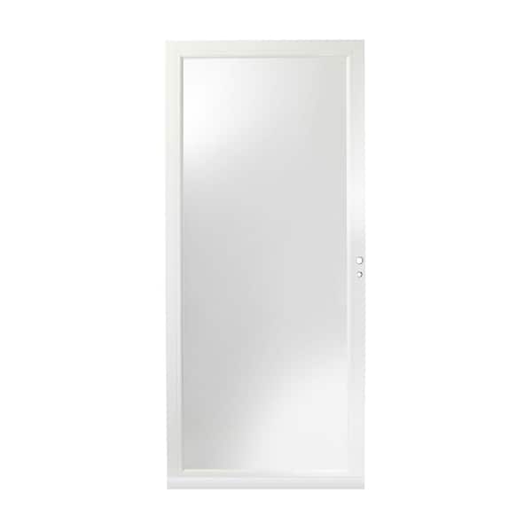 4000 Series 32 in. x 80 in. White Right-Hand Full View Interchangeable Aluminum Storm Door