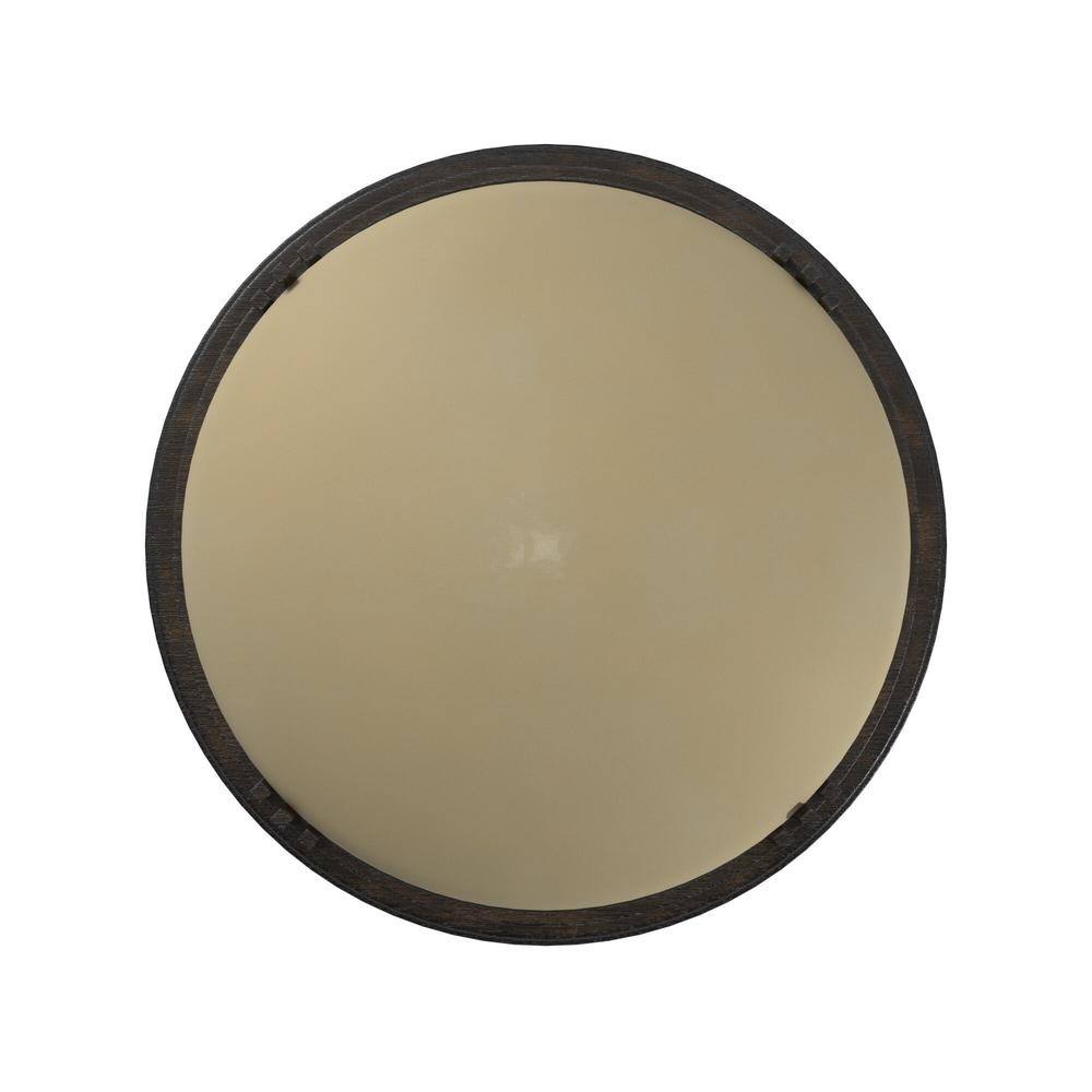 Mission Ridge Warm Mahogany 13" Glass Bowl Flush Mount Light