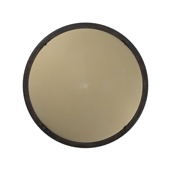 Designers Fountain - Mission Ridge 13 in. Mission Warm mahogany Medium-Base (E26) Bulb Flush Mount for Kitchens