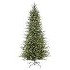 Puleo International 9 ft. Pre-Lit Slim Balsam Fir Artificial Christmas ...