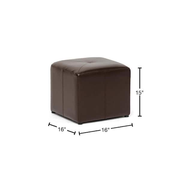 Baxton Studio Aric Dark Brown Accent Ottoman 28862 3299 HD The