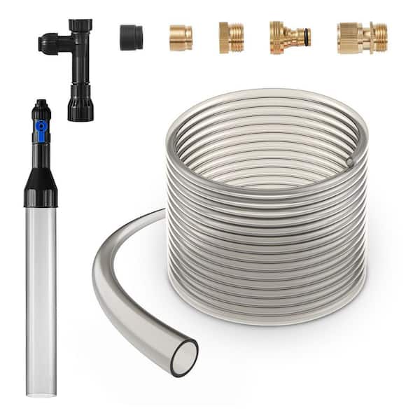 SKYSHALO Aquarium Vacuum Gravel Cleaner, 3 0ft. PVC Hose Fish Tank Vacuum Gravel Cleaner, Siphon Fish Tank Cleaner Vacuum