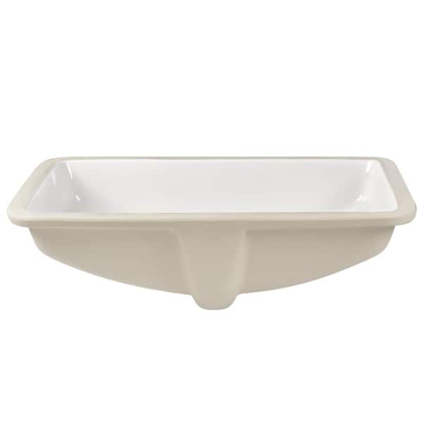 DEERVALLEY 24.02 in. x 16.85 in. Rectangular Undermount Bathroom