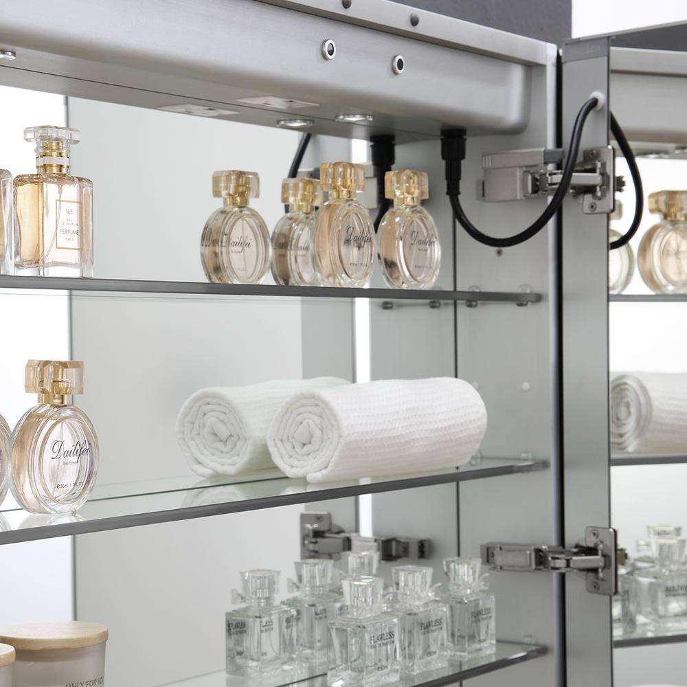 Mirrored Frameless LED Lighted Medicine Cabinet with Defogger