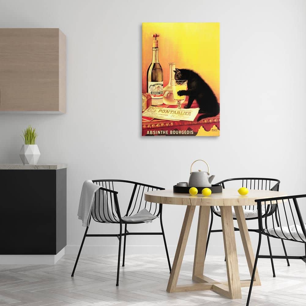 Vintage Cat and Absinthe by Marcus Jules Unframed Animal Graphic Art Print 36 in. x 24 in. price history on PriceWatchPro