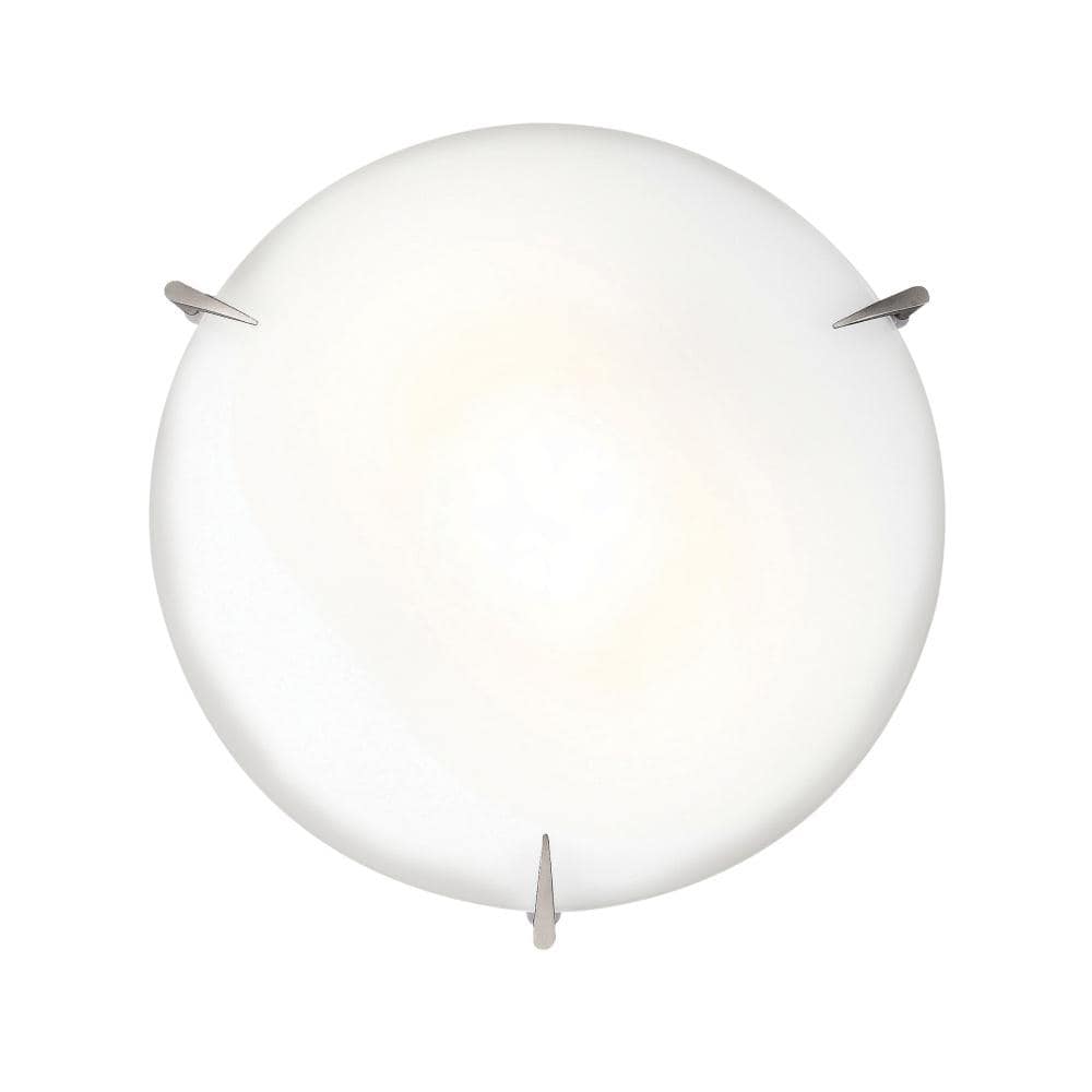 White Glass 11-inch Indoor/Outdoor Flush Mount Light