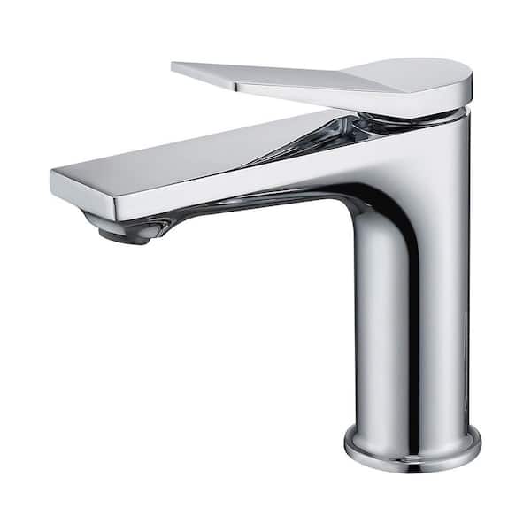 Single Handle Single Hole Bathroom Faucet in Chrome