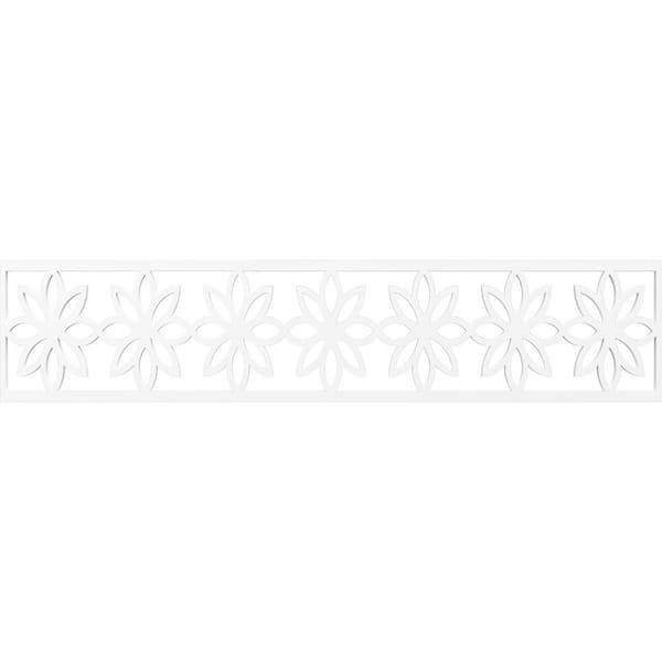 Ekena Millwork Daisy Fretwork 0.375 in. D x 46.75 in. W x 10 in. L PVC Panel Moulding