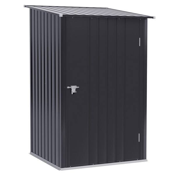 AFAIF - 3.1 ft. W x 3.2 ft. D Outdoor Storage Cabinet Tool Shed, Galvanized Metal Utility Garden Tool House, Lockable Door