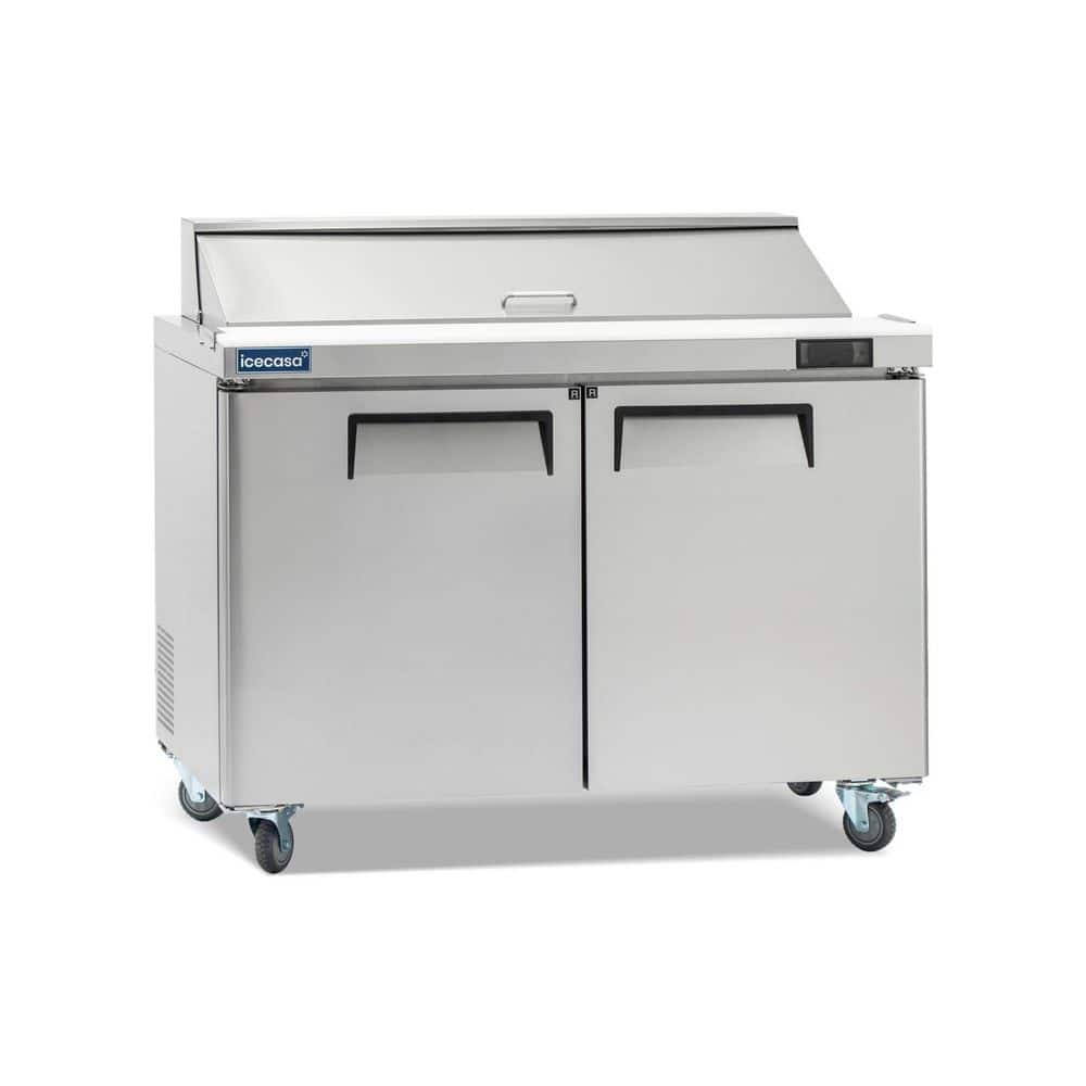 Commercial Refrigerator 48 in. Sandwich Prep Table 14.27 cu. ft Stainless Steel Refrigerated Food Prep Station in Silver price history on PriceWatchPro