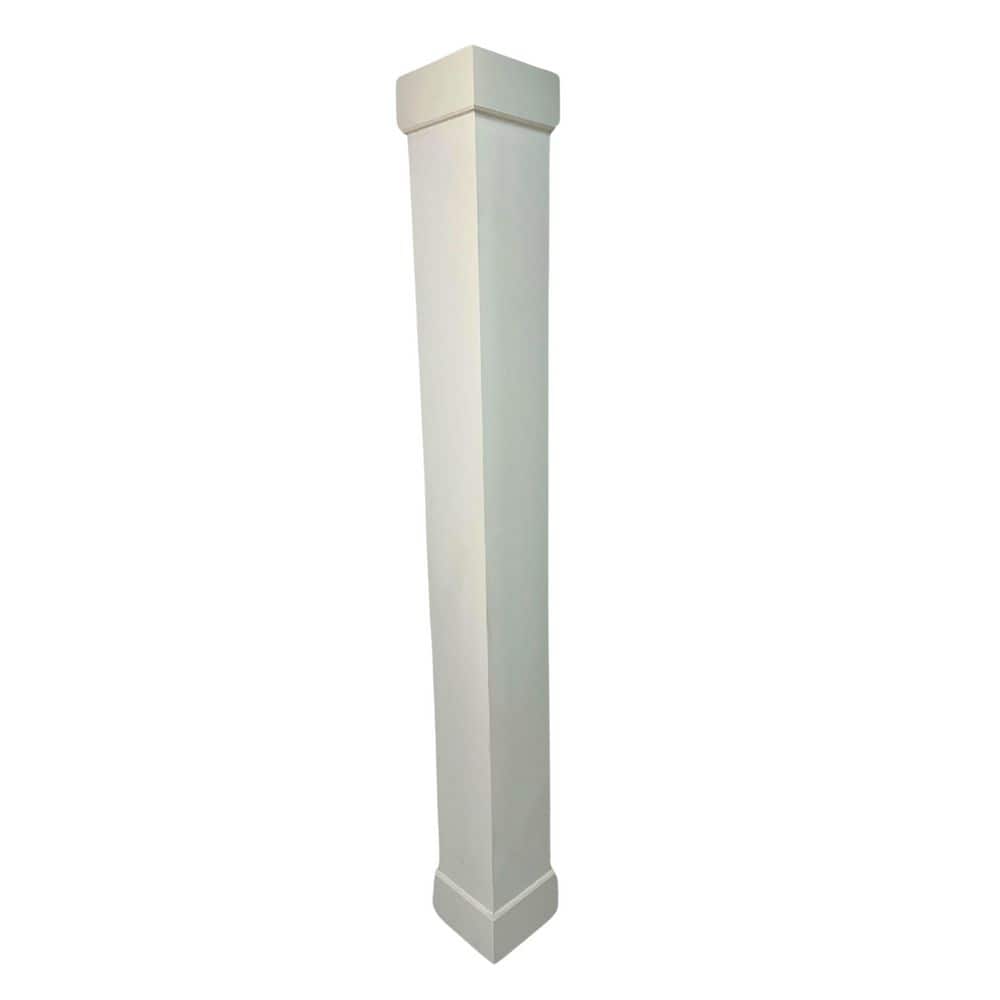 12 in. x 12 ft. Premium Square PVC Column Wrap Kit-Modern Series
