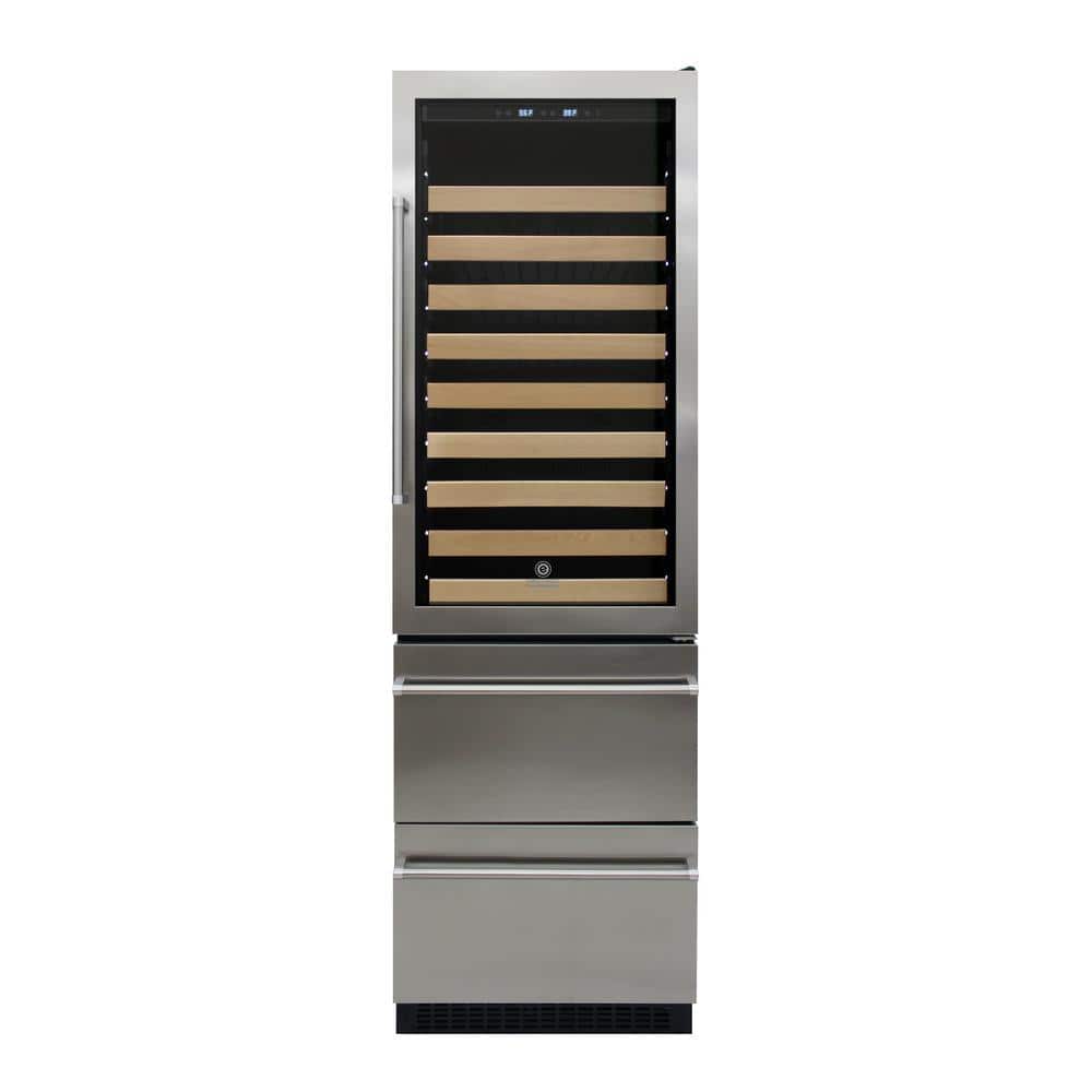 23.8 in. W 100 Wine Bottle and 100 Can Beverage Cooler, Right Hinge
