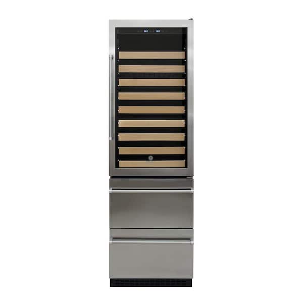 Unbranded 23.8 in. W 100 Wine Bottle and 100 Can Beverage Cooler, Right Hinge