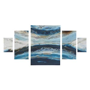 Anky 5-Piece Unframed Art Print 39 in. x 29 in. Abstract Canvas Wall Art Set