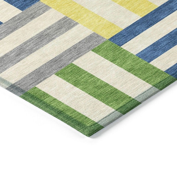 Chantille Machine Washable Indoor/Outdoor Abstract ACN2332 Blue 2 ft. 3 in. x 7 ft. 6 in. Runner Rug