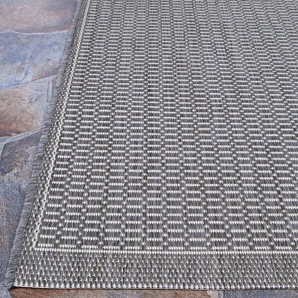 Couristan Recife Saddle Stitch Grey, Couristan Indoor Outdoor Rugs