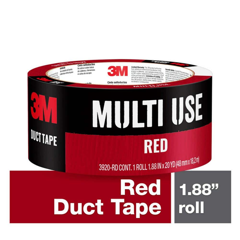 3M 1.88 in. x 20 yds. Red Duct Tape (Case of 12) 3920-RD - The Home Depot