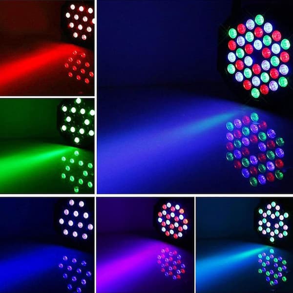 RGB 36 LED Stage Lights DJ Par Lights, Sound Activated, Remote
