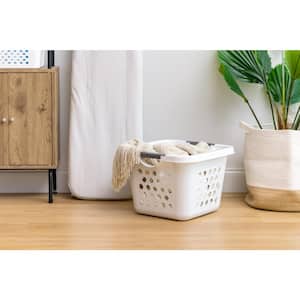 30 L Compact Laundry Basket and Hamper Plastic Storage Basket or Organizer with Easy Lift Handles (3-Pack)