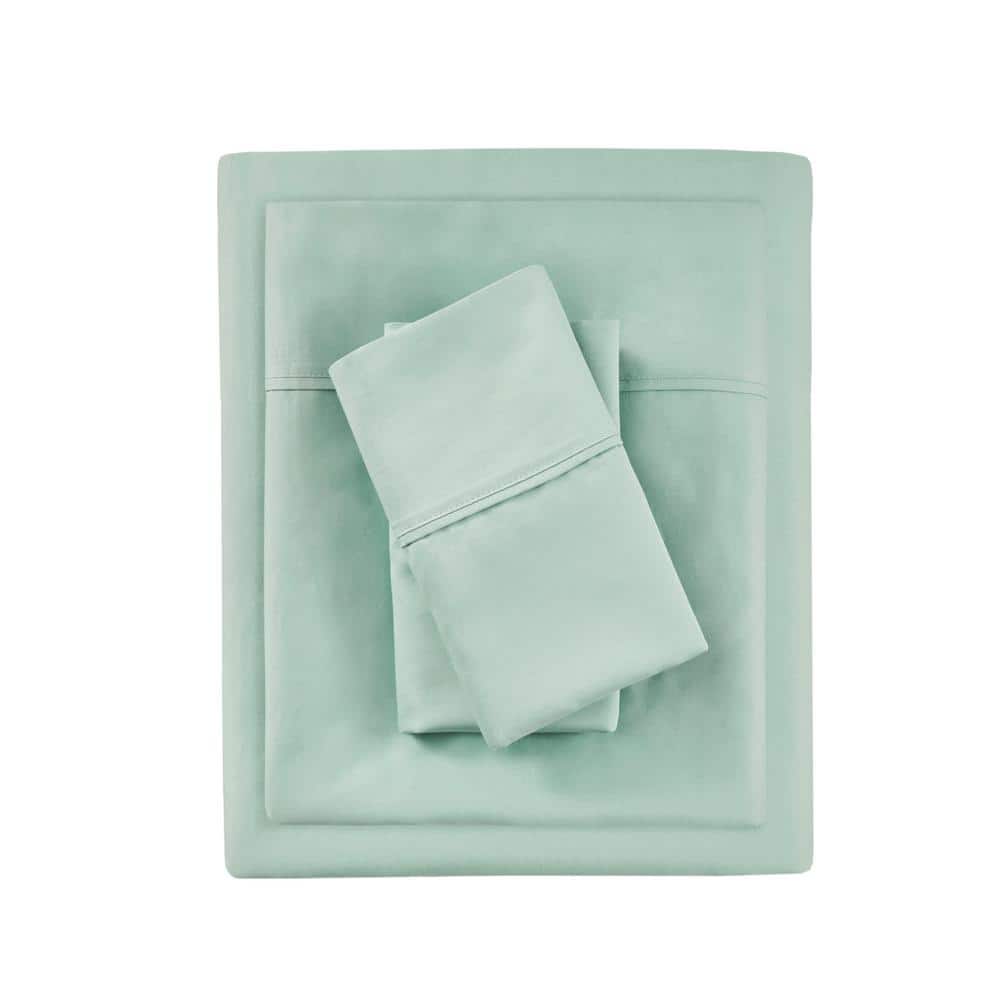 King Seafoam Cotton Blend Cooling Sheet Set