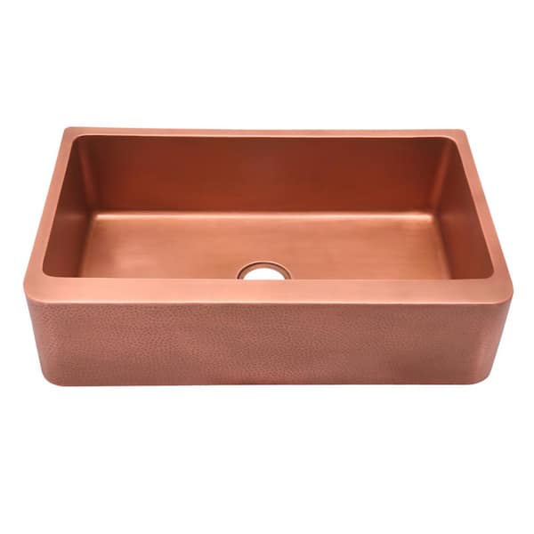 Barclay Products Barroca Farmhouse Apron Front Copper 33 in. Single Bowl Kitchen Sink