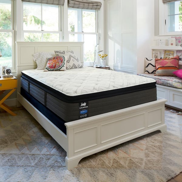 serta castleview cushion firm euro pillowtop queen mattress set