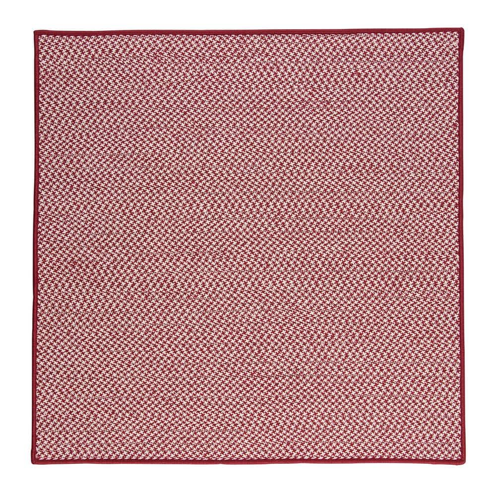 Sangria Square 6' Braided Reversible Synthetic Rug