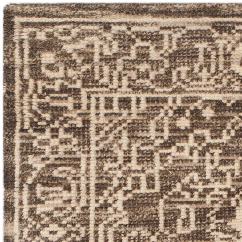 Kenya 3' x 5' Hand-Knotted Wool Area Rug in Brown/Beige