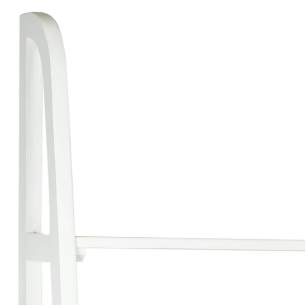 Transitional White Solid Wood 5-Tier Ladder Etagere