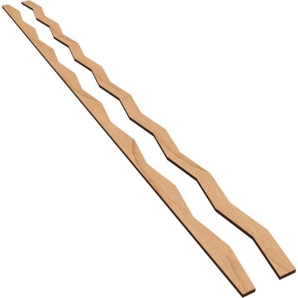 Ekena Millwork Eastport 47 in. H x 0.25 in. W Slatwall Panels in Maple 44-Pack