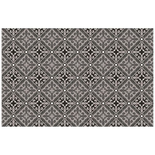 Bungalow Flooring FlorArt 45 in. x 69 in. Ecarte Indoor Low Profile Decorative Kitchen Mat