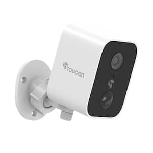 Scout Wireless Outdoor Smart Battery Operated Security Camera Wi-Fi Night Vision 2-Way Talk Live View - White