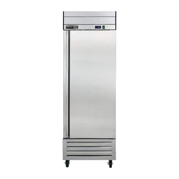 Unbranded V-Series 27 in. 19 cu. ft. Freezer Auto / Cycle Defrost Upright Freezer in Stainless Steel, 1-Door Reach-In Freezer