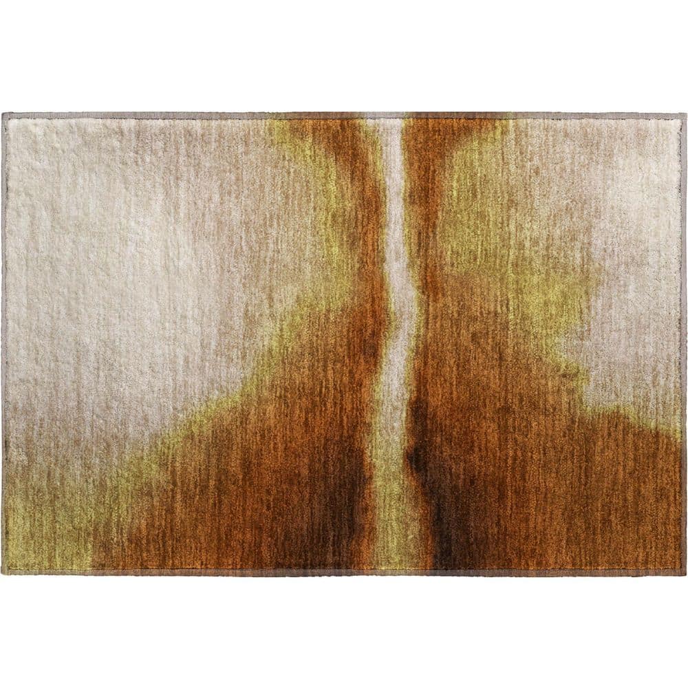 Mayfield Premium Machine Washable Abstract AMF2419 Paprika 2 ft. x 3 ft. Accent Rug price history on PriceWatchPro