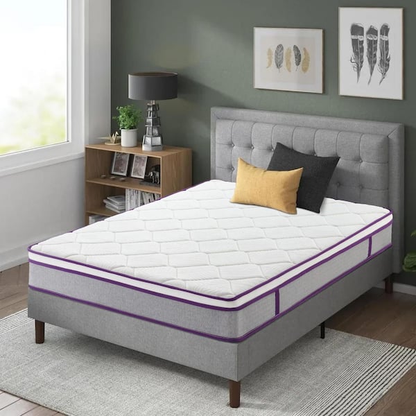 Exquisite Series Queen Medium Cooling Gel Memory Foam Hybrid Mattress 12 in. Breathable High Elasticity Mattress