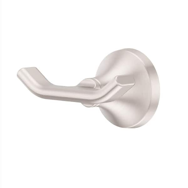 Vedra Double J-Hook Robe/Towel Hook in Spot Defense Brushed Nickel