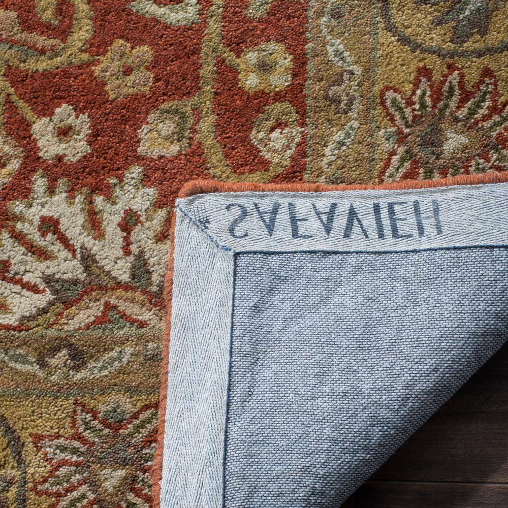 Heirloom Rust & Gold Tufted Wool 6x9 Area Rug