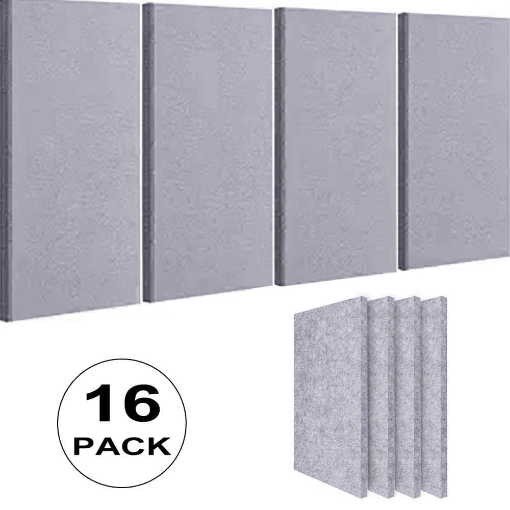 0.35 in. x 15.75 in. x 23.62 in. Sound Absorbing Noise Dampening Acoustic Panel Wall Treatment, Gray, (16-pack) price history on PriceWatchPro